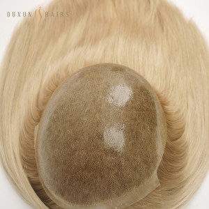 OXTS03 7×9 Inspuiting Silikoon Vel Hair Topper Remy Virgin Menslike Haar Toupee Vir Vroue Topper PU Hair Topper Vir Baldnes Haarstukke vir Bles Alopecia Vroue -Haarstuk Vervaardigers