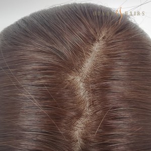 OXTS18 8×8inch Wholeasle Premium Hair Topper Dark brown Root Ombre Color Silk Top Topper 100% Human Hair Virgin European Hair Women Hair System China Factory