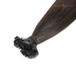 Pre Bonded Fusion 100% Human Hair Glue Stick Remy Hair Flat Tip Fusion Hair Extensions 100 Strands Natural Black-Bulk Hair Weave Wholesale