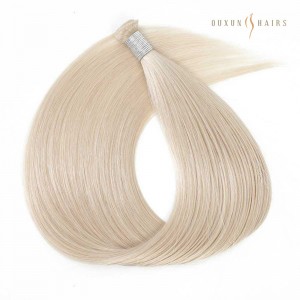 #1001 Pearl Blonde Platinum White Blonde Western European Genius Wefts – Full Cuticle Virgin Hair Extensions