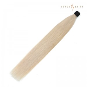 Real Human Hair Extensions -BRAZILIAN #1001 Pearl Blonde Straight Stick Tip/ I Tip Colored Hair Extensions