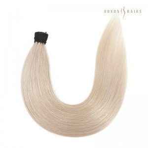 Real Human Hair Extensions -BRAZILIAN #1001 Pearl Blonde Straight Stick Tip/ I Tip Colored Hair Extensions