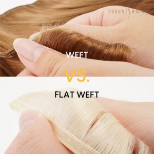 Direct Factory Wholesaler Price #12 Dirty Blonde Flat Silk PU Skin Ultra Weft Hair Extensions