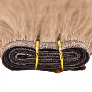 Flat Silk Skin Track Weft Hair Extensions Virgin Hair #16 Natural Blonde Double Drawn European Human Hair Factory Bulk Price