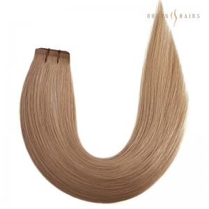 Flat Silk Skin Track Weft Hair Extensions Virgin Hair #16 Natural Blonde Double Drawn European Human Hair Factory Bulk Price