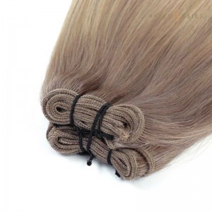 Machine Weft Full Cuticle Dark Ash Blonde Virgin Hair Balayage Highlights Weft Human Hair Extensions