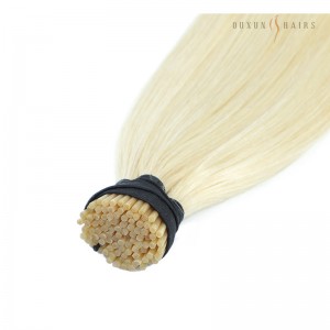 #60 Platinum Virgin Human Hair Blonde Itip Microlink Hair Extensions In Stock Immediately Ship-Raw Hair Manufacturers