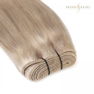 Classic #18a Ash Blonde Hair Extensions Machine Weft Extensions for Versatile Looks