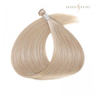 Premium Manufacturer: Double Drawn Russian Virgin Remy Cuticle Aligned Tiny Genius Weft Human Hair Extensions