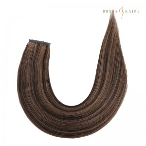 Best Weave Vendors-100% Human Virgin Hair Flat Weave Extensions Balayage Highlight Colors