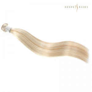 Premium Russian 'Q' Wefts: Hand-Tied Raw Human Hair Extensions with Seamless Invisible Weft