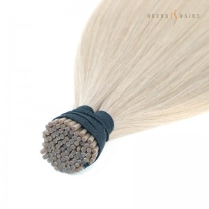 Good Hair Extension Long Human Virgin Hair Brands #18a Ash Blonde I tip Bead Extensions