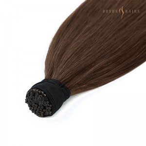 Ash Brown Keratin 1g Stick Tip Per Strands Double Drawn 26 I tip Hair Extensions For Fine Hair Wholesale