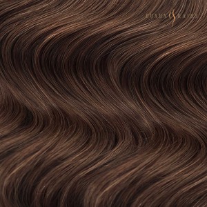 Enhanced Weft Collection: Premium Blend of Hand-Tied and Machine Weft – Chestnut Brown #4 Genius Weft Extensions