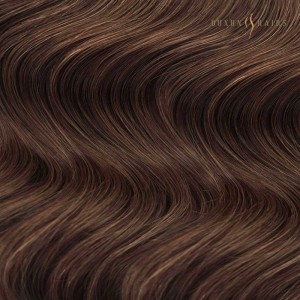 Premium 22″ Genius Wefts, 100g, Chestnut Brown (#4), Natural Straight, Virgin 100% Human Hair from China Factory