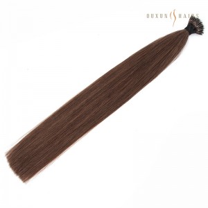 Chestnut Brown Nano Beads Ring Tip Human Hair Extensions 100% Remy Full Head Hair Thick 200G Nanolink Hair Extensions-Chinese Hair Extension Suppliers