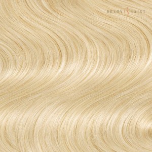 Factory Wholesale Platinum Blonde Hair Extensions Machine Double #60 Blonde Hybrid Wefts Remy Hair Weft Extension