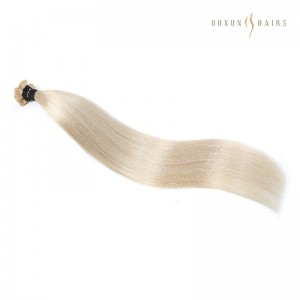 Vanilla Blonde Real Virgin Human Hair Single Donor Hair Wholesale Cold Keratin Hair Extensions Flat Tip 100 grams,100 strands