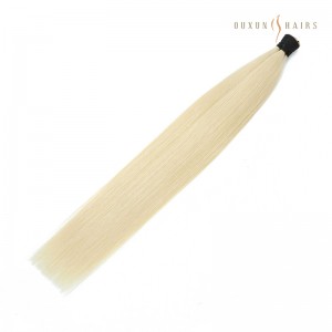 #613 Blonde Super Double Drawn I-Tip Pre-Tipped Hair Extensions, Human Hair Pre Bonded Keratin Stick In Hair-European Human Hair Wigs Wholesale