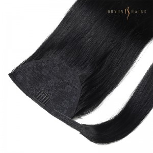 The #1 jet black ponytail hair extension adds instant length and volume to your ponytail with its sleek and glossy jet black color