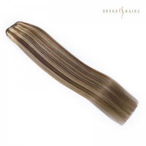 Highlight Brown with Blonde Ash Brown & Sandy Blonde Sew-in Machine Weft Hair Extensions