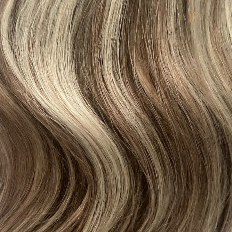 #860 Cinnamon Brown and Platinum Blonde Highlights Genius Weft (1)