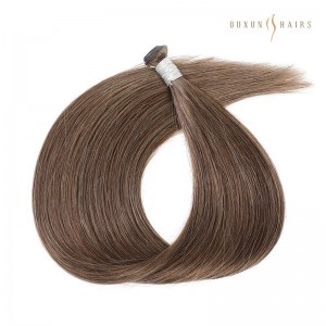 Thin Genius Weft Hair Extensions European Virgin Human Hair 8A ASH BROWN