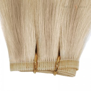 Manufacturer Supplier Sleek Perfection: Skin Silk Flat Tracks Hair Extensions for Seamless Style and Comfort-#18a60 Ash Blonde and Platinum Blonde Mix