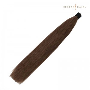 Ash Brown Keratin 1g Stick Tip Per Strands Double Drawn 26 I tip Hair Extensions For Fine Hair Wholesale