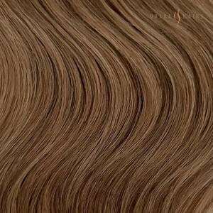 Seamless Invisible Custom Caramel Color Crown Full 14 inch Clip in Human Hair Extensions-Good Human Hair Brands