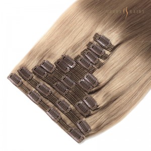 18inch 7 Set Affordable Best Virgin Real Clip in Extension Brands Brazilian 100 Remy Hair Silky Straight 100grams Double Weft