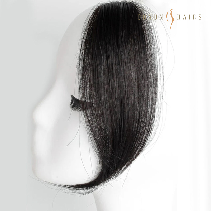 Clip In Volumiser Bangs Layers - Invisible Seamless Fringe #1 Jet Black (1)