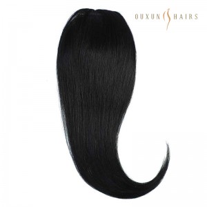 Clip In Volumiser Bangs Layers -Invisible Seamless Fringe- Invisible Seamless Clip in Hair Pieces Women Topper 1 Pc 12″ #1 Jet Black-Brazilian Human Hair Wholesale