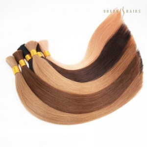 Double Drawn Virgin Remy Hair Raw Cuticle Aligned European Brazilian Hair For Braiding Bulk Hair Human Straight Hair Braid no weft-Human Hair Wholesale Suppliers