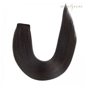 Direct Factory Flat Weft Double Stitched Color Stock Natural Black 1 Weft/100g 100% Double Drawn