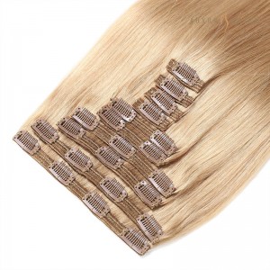 24 Inch 120g 7pcs Clip in Hair Extensions Real Human Hair Honey Blonde Real Hair Coloured Human Hair-Top Virgin Hair Companies