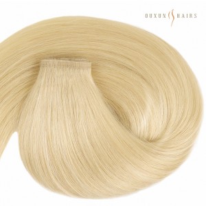 Human Hair For Weaving Wholesale Invisible Flat Wefts Hair Extensions Light Beach Blonde #613