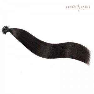 100% Remy Hair Pre Donded Flat Tip #2 Color China Hair Extensions No Tangle, Silk Hair-Private Label Extensions Branding