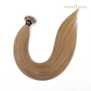 Natural Blonde Micro Nano Bead Fusion Keratin Bond Hair Extensions 100% Remy Virgin Human Hair 18inch 100g-Mongolian Hair extension Suppliers