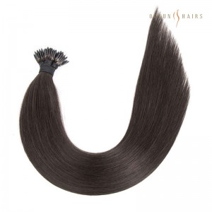 26 inch Full Head of Indian Remy Micro Nano Bead Ring Hair Extensions #1b Natural Black-Hair Weave Vendors