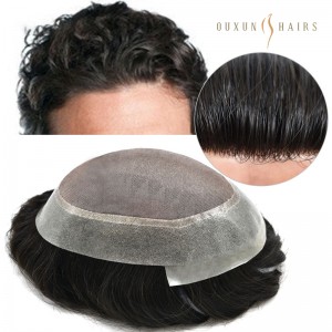 OXAM03 Australia Mono Center with Poly Hair Replacement System PU Skin Perimeter Hair Units Men Toupee Men Wigs- Hairpiece Suppliers