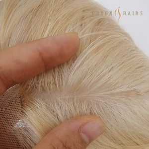 OXTS21 Custom Human Hair Blonde Color Silk Base Top One Pieces Clips In Jewish Wig Kosher Wigs Topper For Young Women ,Half Wig Remy Hair Direct Wig Manufacturer Brown with Blonde Mixed Color