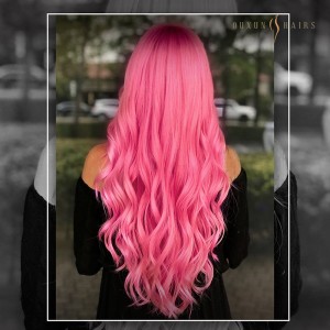 Pink Color Dying Nano Ring Hair Extensions Pre Bonded 100% Virgin Human Hair 1G Strand Extensions 100g 22inch-Wholesale Human Hair Bundles