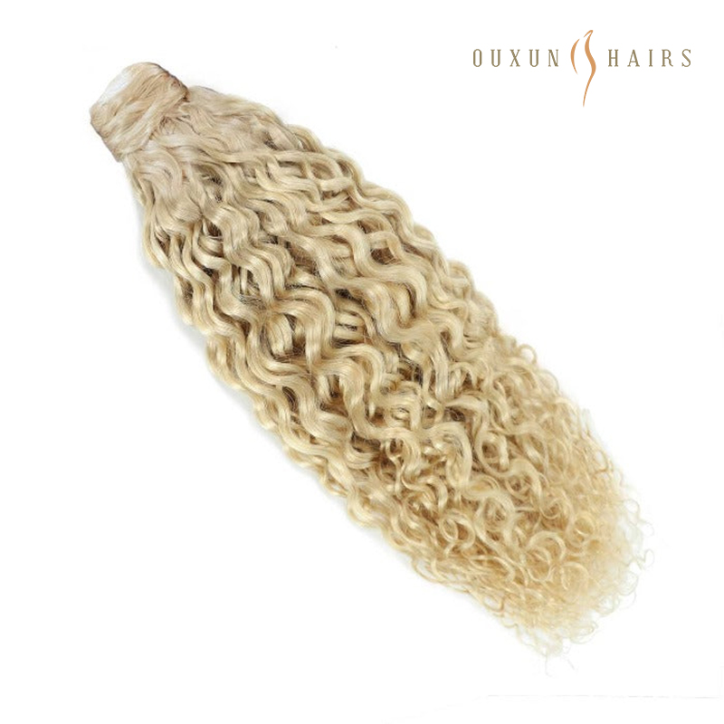 Ponytail-Curly-Hir--Extensions#1001 Pearl Blonde (2)