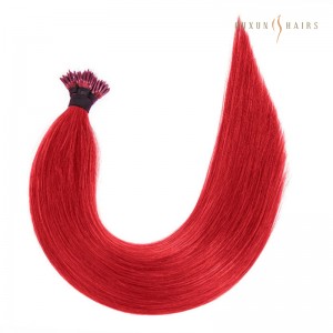 Nano Ring Human Hair Extensions Nano Micro Beads Link Remy Hair Full Head Thick Red Russian Virgin Hair 16inch-Wholesale Weave Hair Extensions