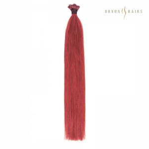 Nano Ring Human Hair Extensions Nano Micro Beads Link Remy Hair Full Head Thick Red Russian Virgin Hair 16inch-Wholesale Weave Hair Extensions