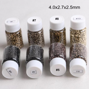 Wholesale Customized Color Size Copper Aluminum Silicone Lined Tube Micro Ring Bead Nano I Tip Hair Extensions Beads 5000pcs 3629 x 4.5mm Copper mini locks links 8 Color Options Straight Micro Beads