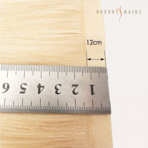 Wholesale Chinese Virgin Human Hair 24inch Seamless PU Skin Weft Invisible Hair Extensions  Double Drawn Thin Inject Natural Hair