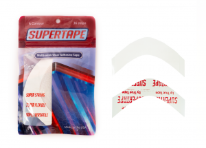 Supertape Pre-cut Contour”C” 3 packs = 108 pieces For Hair Piece Lace Wig and Toupee Contour Shape “C