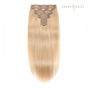 24 Inch 120g 7pcs Clip in Hair Extensions Real Human Hair Honey Blonde Real Hair Coloured Human Hair-Top Virgin Hair Companies